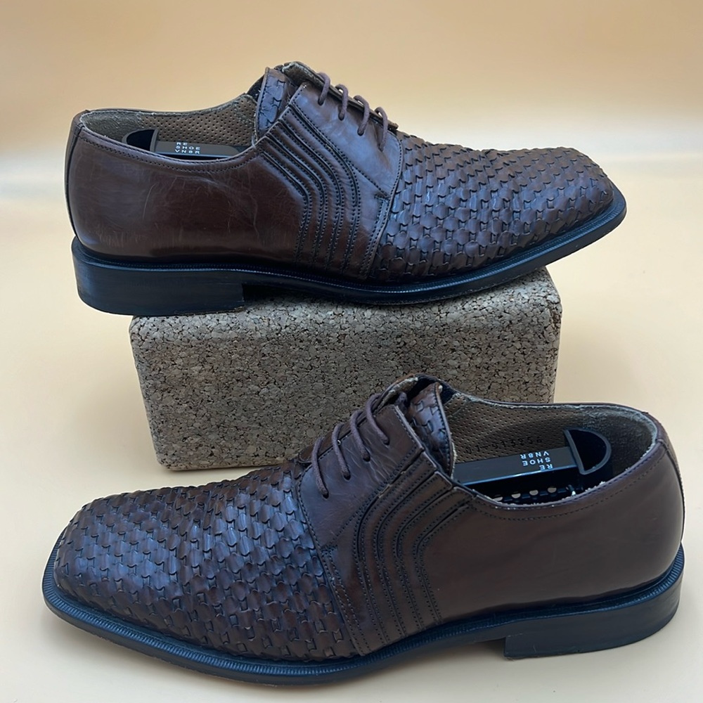 Mezlan Montale  Handmade Leather Derby Woven Mens 8M